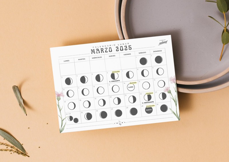 CALENDARIO LUNAR MARZO 2025