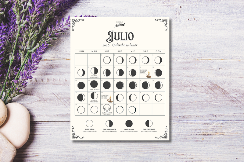 CALENDARIO LUNAR JULIO 2026