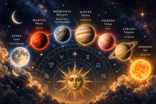 ¿Qué día de la semana enciendo mi vela? La influencia de los planetas en tus rituales 🪐