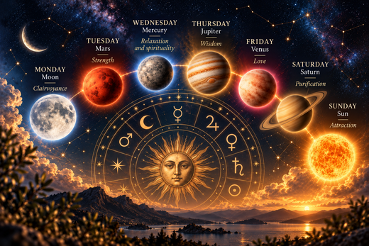 Em que dia da semana acendo a minha vela? A influência dos planetas nos teus rituais 🪐