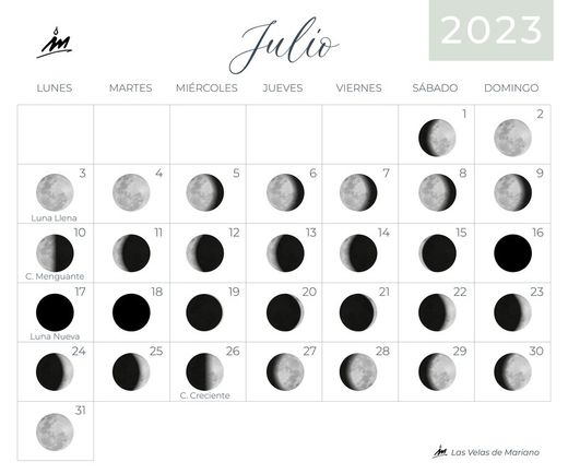 Mondkalender Juli 2023