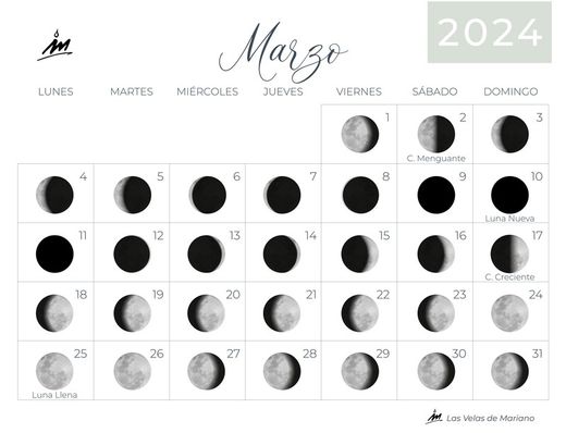 Lunar calendar March 2024