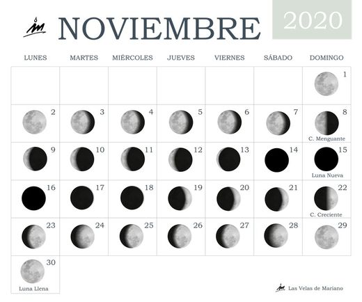 Lunar calendar November 2020