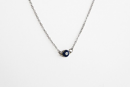 Silver Turkish Eye Necklace