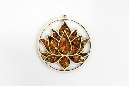 Lotus Flower Amber Decoration