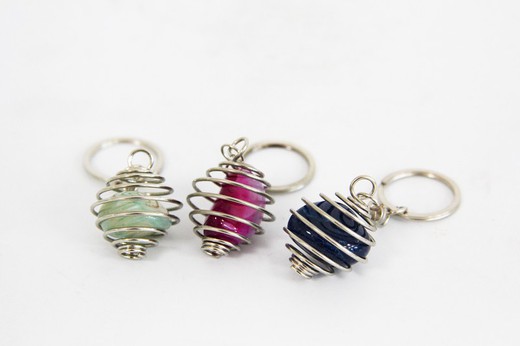 Mineral Cage Keychains