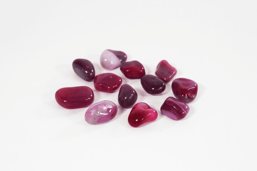 Agate Fuchsia Minérale Roulée Sachet 100 g