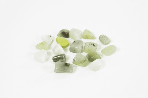 Trommelmineral aus grüner Jade, 100-g-Beutel