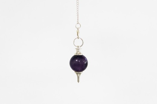 Amethyst Ball Mineral Pendulum