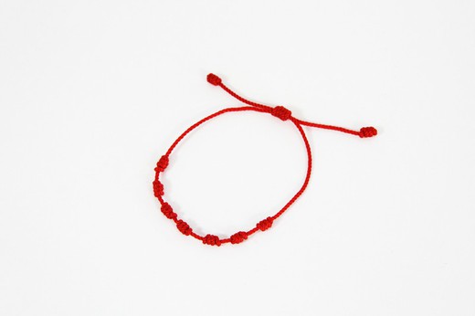 Pulsera 7 Nudos Roja