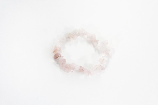 Bracciale con chip di quarzo rosa