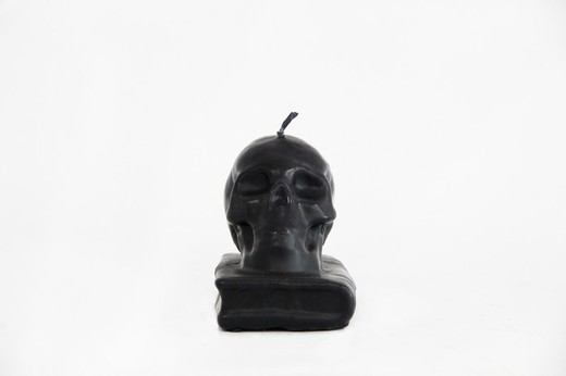 Skull Candle With Book