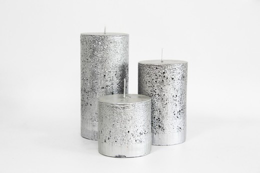 Silver Rustic Candle