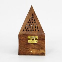 Cremador d'Encens Piràmide Gran de Fusta