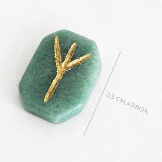 Bolsa Runas Vikingas de Cuarzo Verde