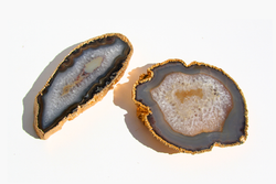 Xapa d'Àgata amb Vora Daurada