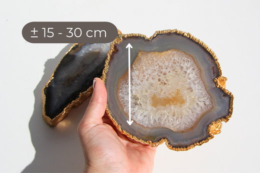 Xapa d'Àgata amb Vora Daurada