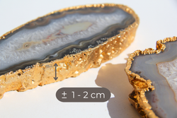 Xapa d'Àgata amb Vora Daurada