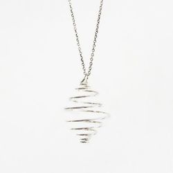 Colgante Jaula Mineral Plata