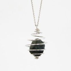 Colgante Jaula Mineral Plata