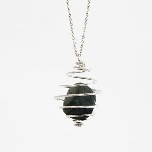Colgante Jaula Mineral Plata