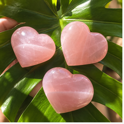 Corazón Cuarzo Rosa · Mediano