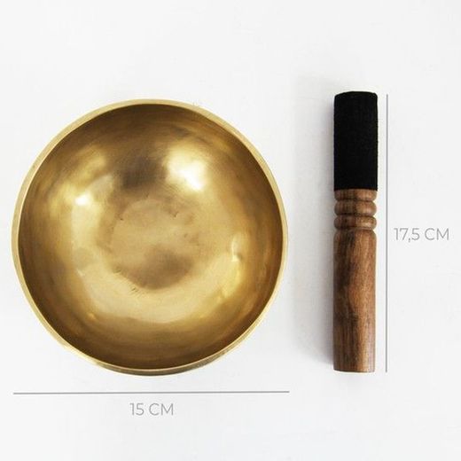 Cuenco Tibetano fabricado con 7 metales tamaño diámetro 14 cm