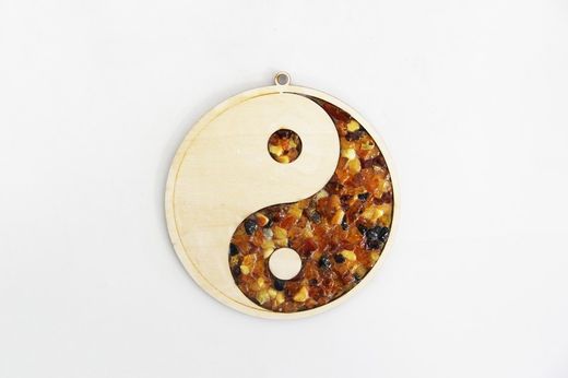 Decoración de Ámbar Yin Yang