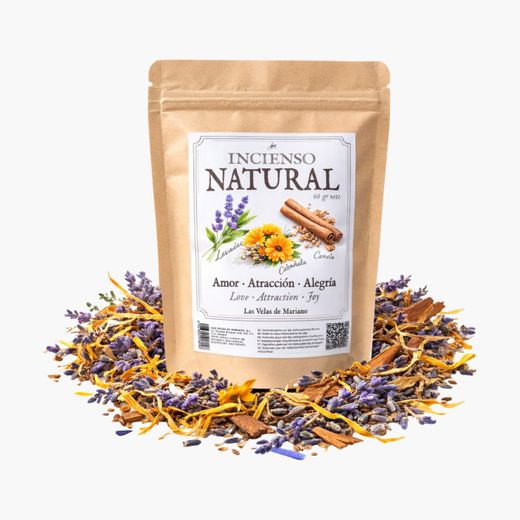 Encens Natural Amor – Lavanda, Calèndula i Canyella