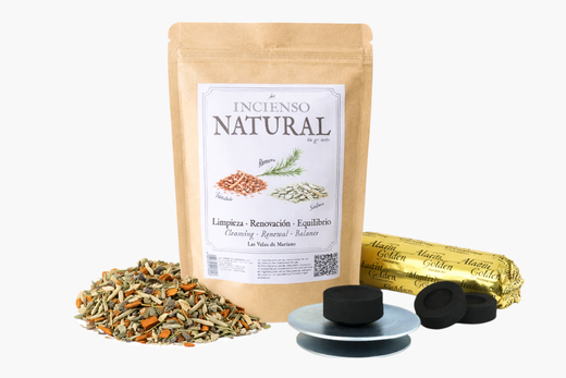 Incienso Natural Limpieza – Kit Completo con Carbón y Soporte