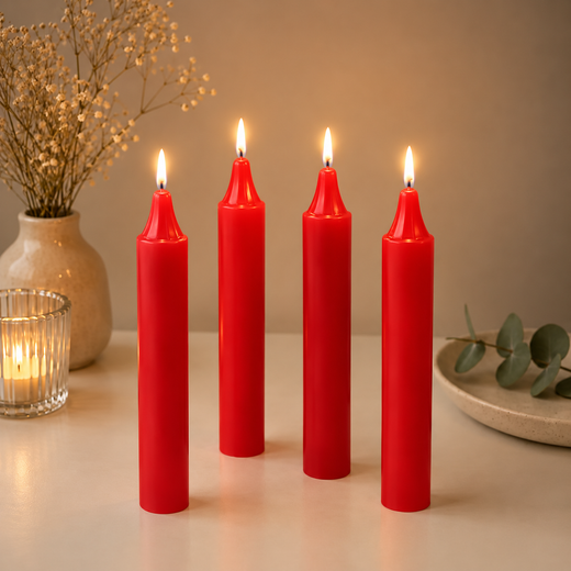 Pack of 12 Red Candles