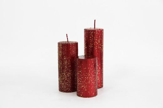 Pack 3 Velas Decoración - Diferentes Acabados