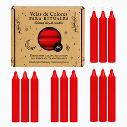 Pack of 12 Red Candles