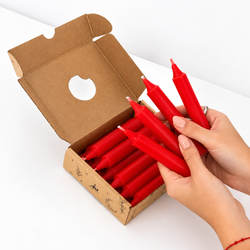 Pack of 12 Red Candles