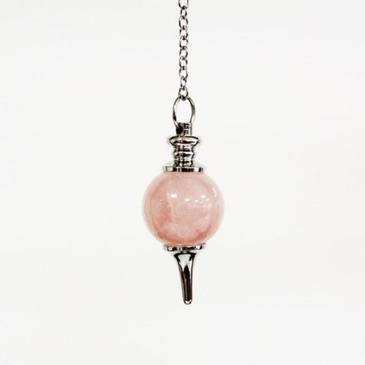 Pèndol Mineral Bola Quars Rosa