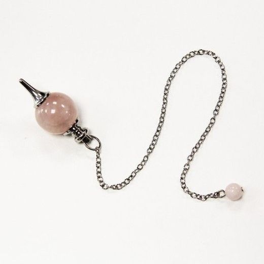 Pèndol Mineral Bola Quars Rosa