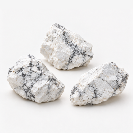 Howlite Blanche Brute · Calme