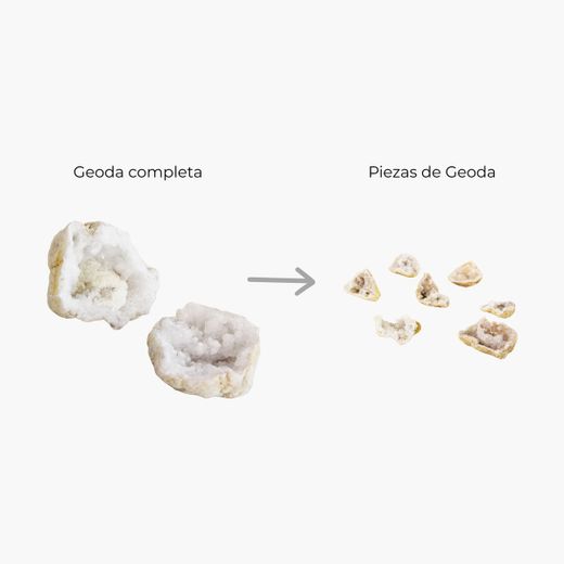 Pieza Pequeña Geoda Cuarzo Blanco