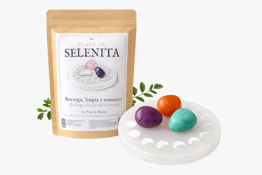 Placa de Selenita Fases Lunares