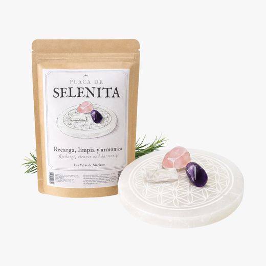 Placa de Selenita Flor de la Vida