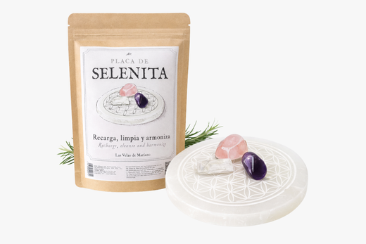 Placa de Selenita Flor de la Vida