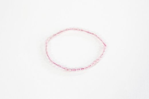 Pulsera Bola 4 mm Cuarzo Rosa