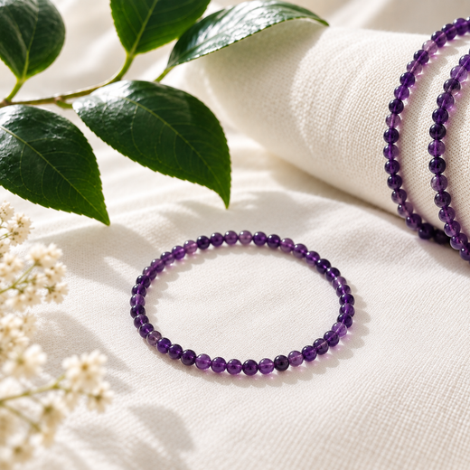 Pulsera Bola Amatista 4mm