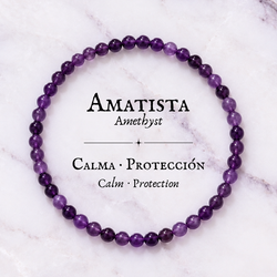 Pulsera Bola Amatista 4mm