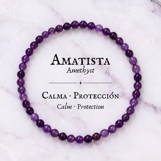 Pulsera Bola Amatista 4mm