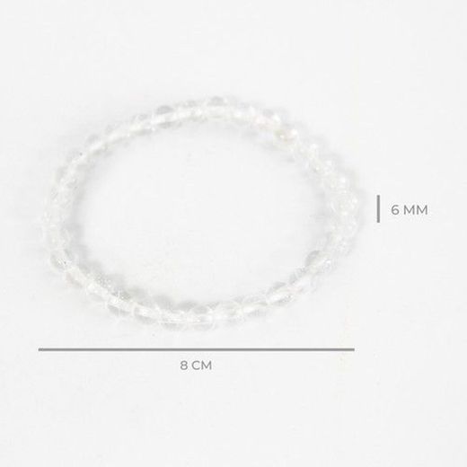 Pulsera Bola Cuarzo Blanco
