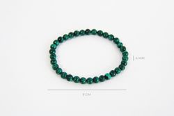 Polsera Bola Malaquita 4 mm Per a La Protecció