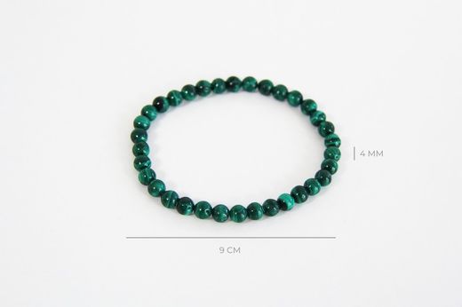 Polsera Bola Malaquita 4 mm Per a La Protecció