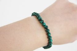 Polsera Bola Malaquita 4 mm Per a La Protecció