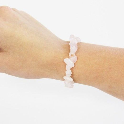 Pulsera Chip Cuarzo Rosa